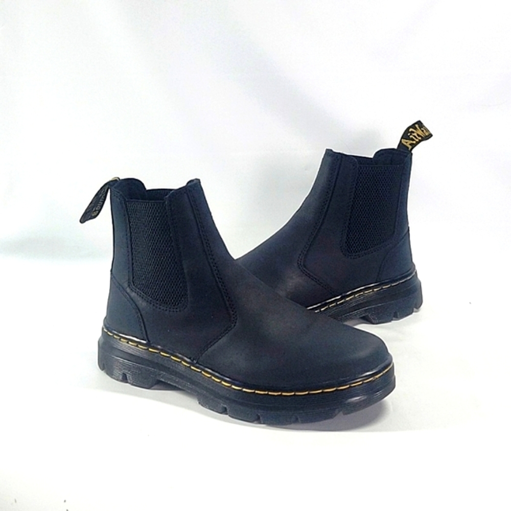 Doc Martens Boots Womens 8 /Mens 7 Chelsea Wyoming Black Leather